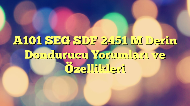 A101 SEG SDF 2451 M Derin Dondurucu Yorumları ve Özellikleri
